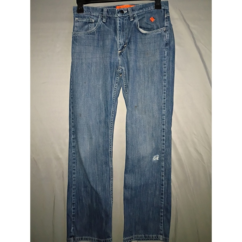 Wrangler FR Jeans Mens 30x32 Blue Flame Resistant Straight Leg Denim Work Pants